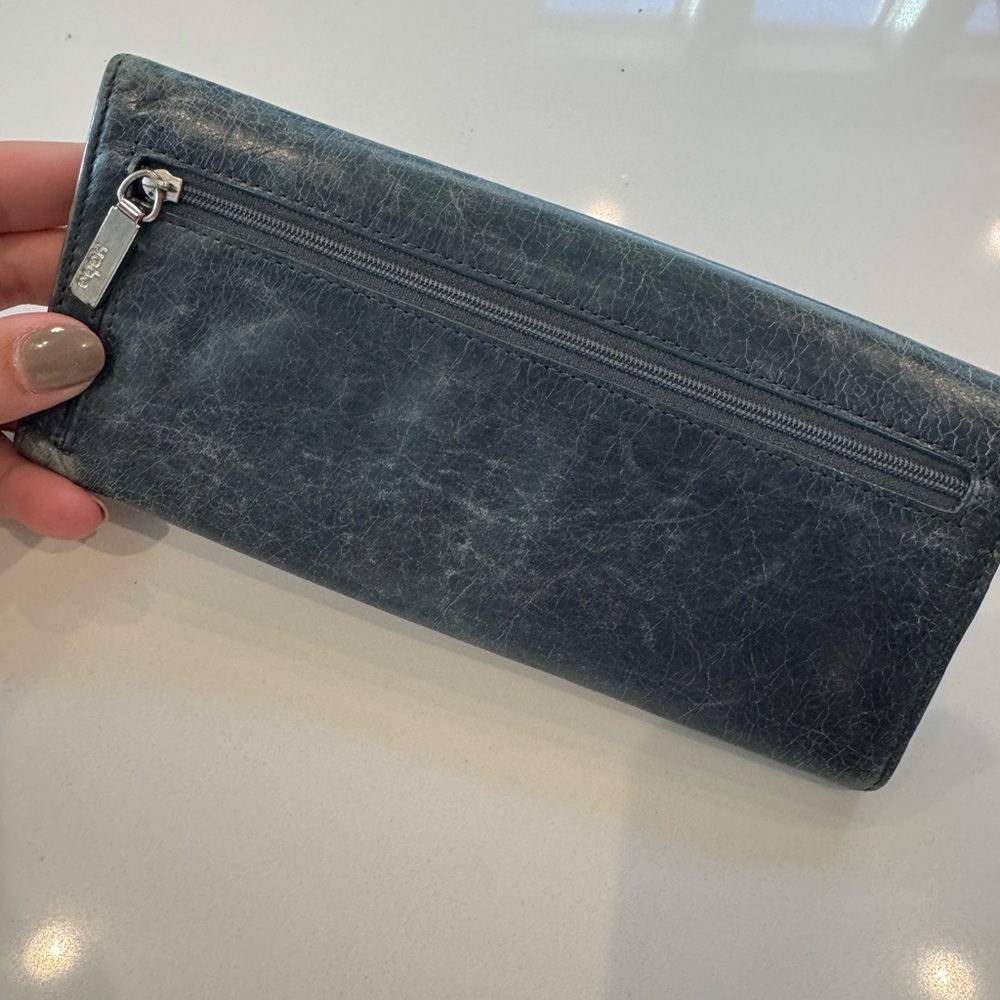 Hobo Blue Leather Clutch/Wallet - Picture 2 of 4
